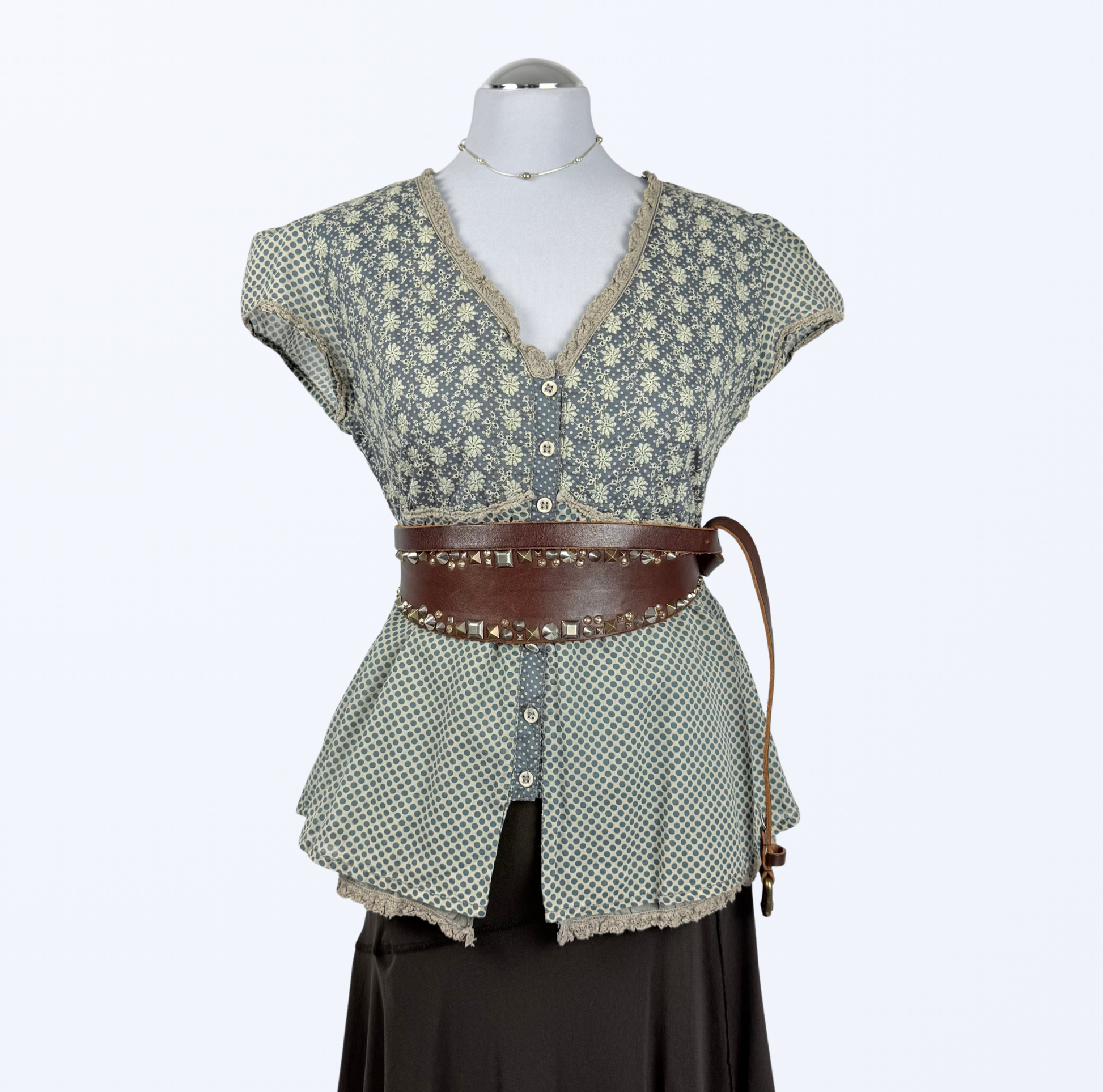 Nile Kurzarmbluse Cottage Core Boho Teos Vintage Online Shop