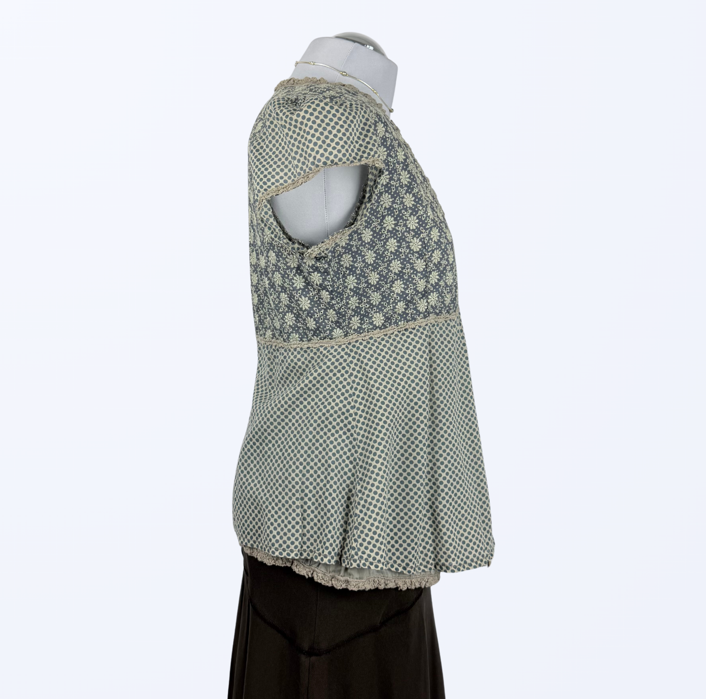 Nile Kurzarmbluse Cottage Core Boho Teos Vintage Online Shop