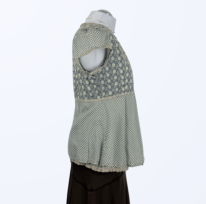 Nile Kurzarmbluse Cottage Core Boho Teos Vintage Online Shop