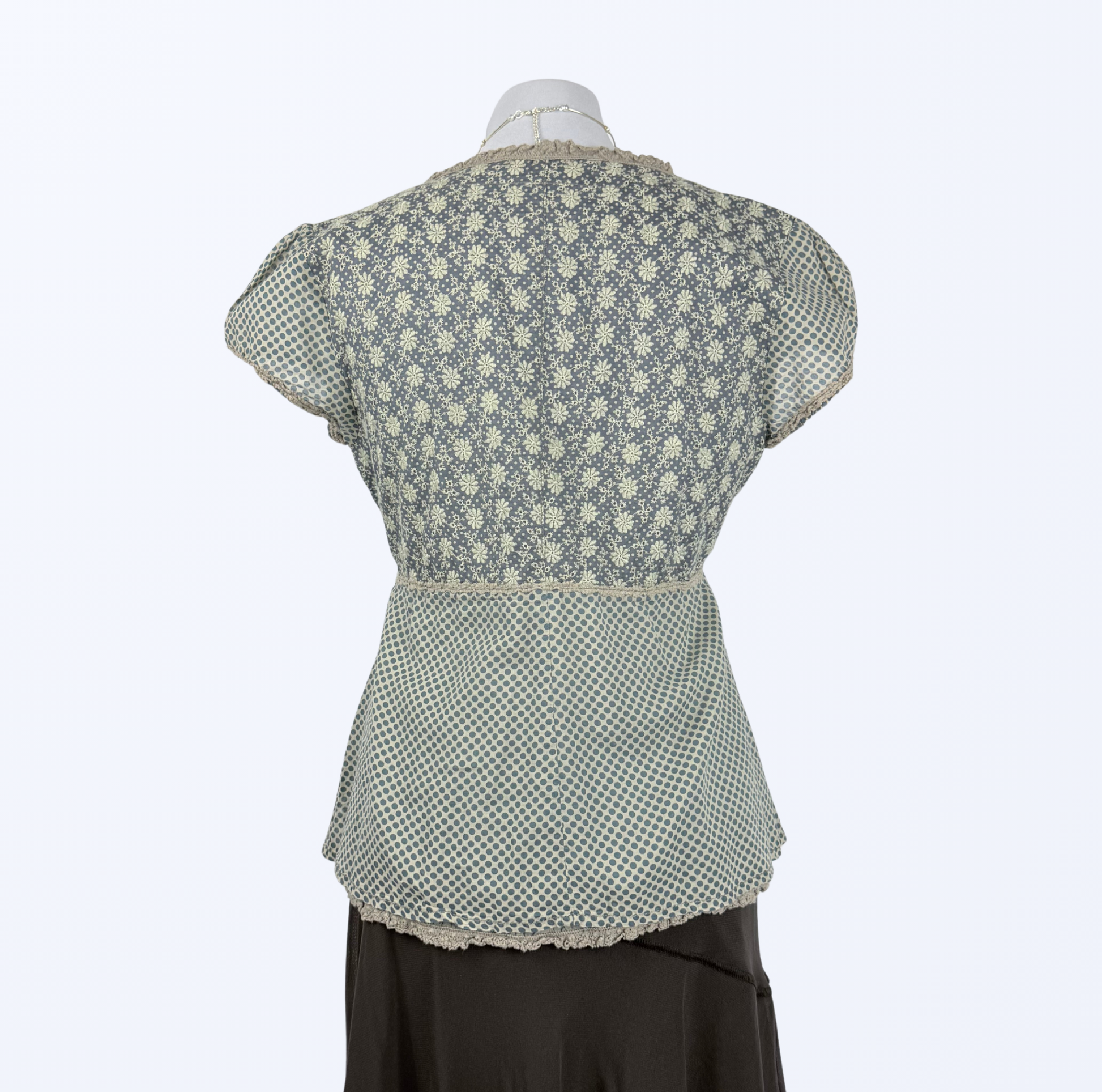 Nile Kurzarmbluse Cottage Core Boho Teos Vintage Online Shop