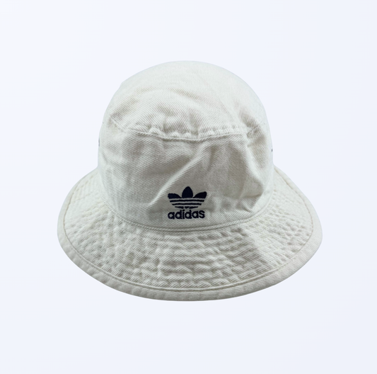 Vintage Adidas Bucket Hat Anglerhut creme beige weiß