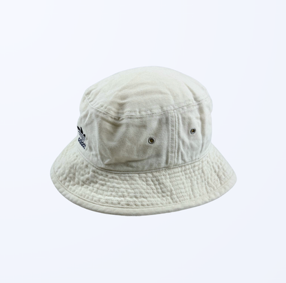 Vintage Adidas Bucket Hat Anglerhut creme beige weiß