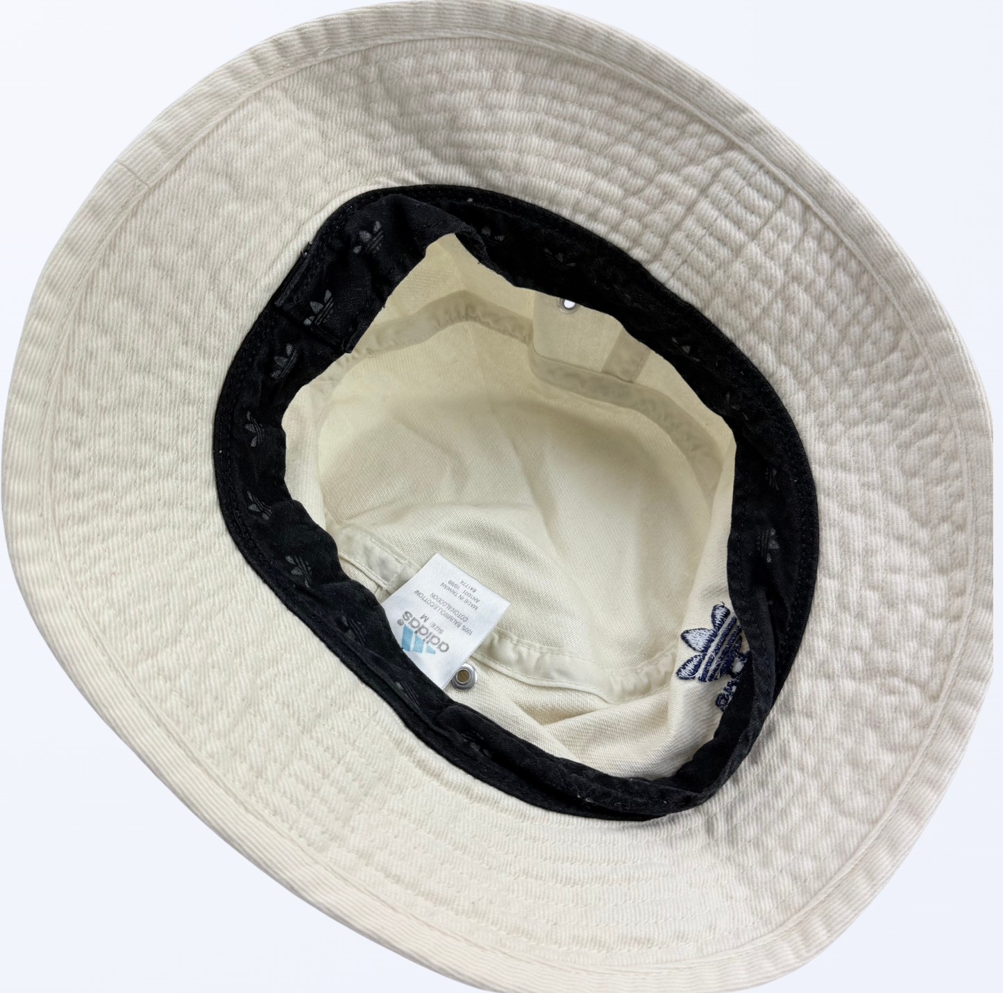 Vintage Adidas Bucket Hat Anglerhut creme beige weiß