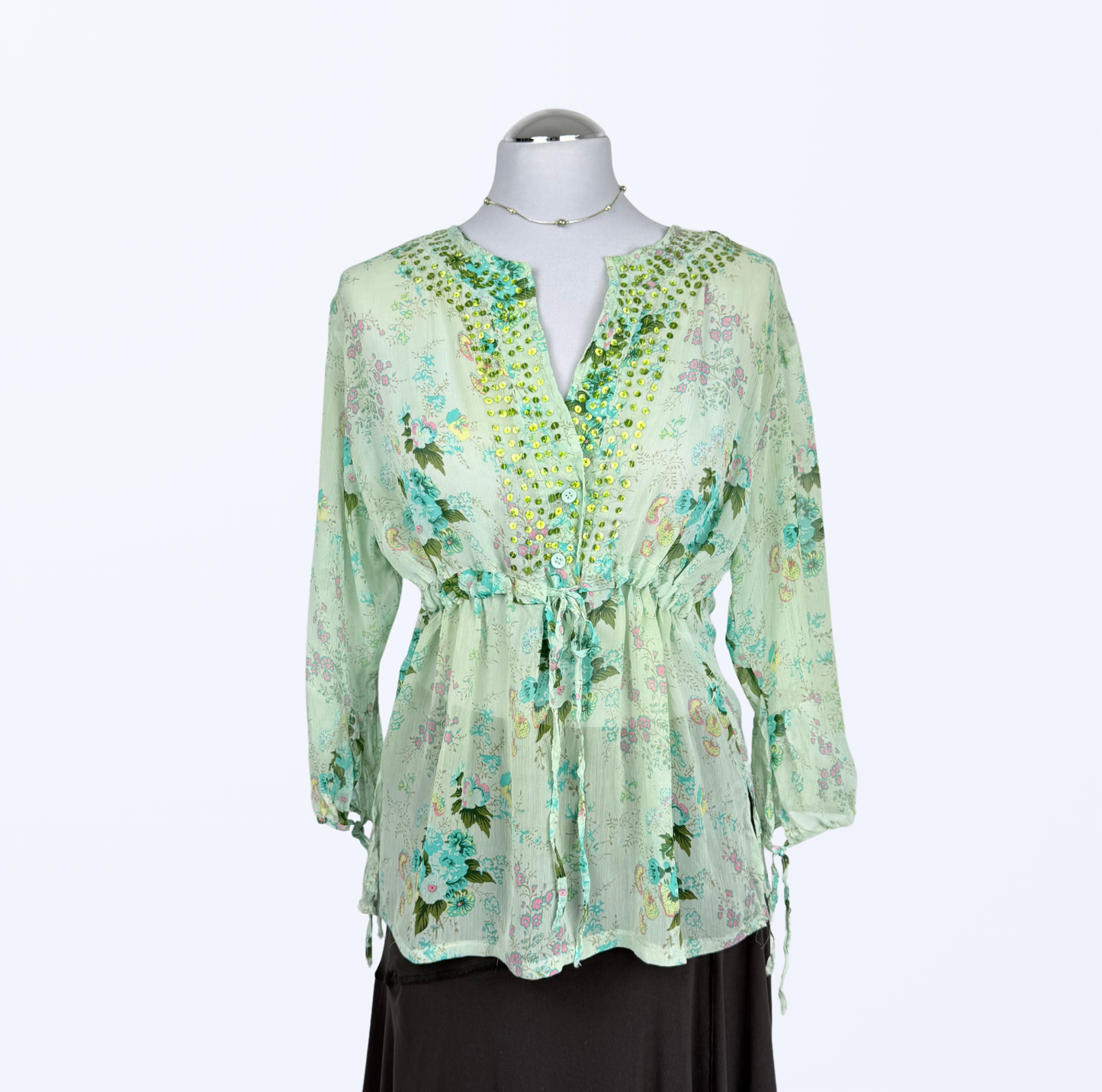 Bluoltre Seidenbluse Boho Festival Ibiza Style Teos Vintage Onlineshop