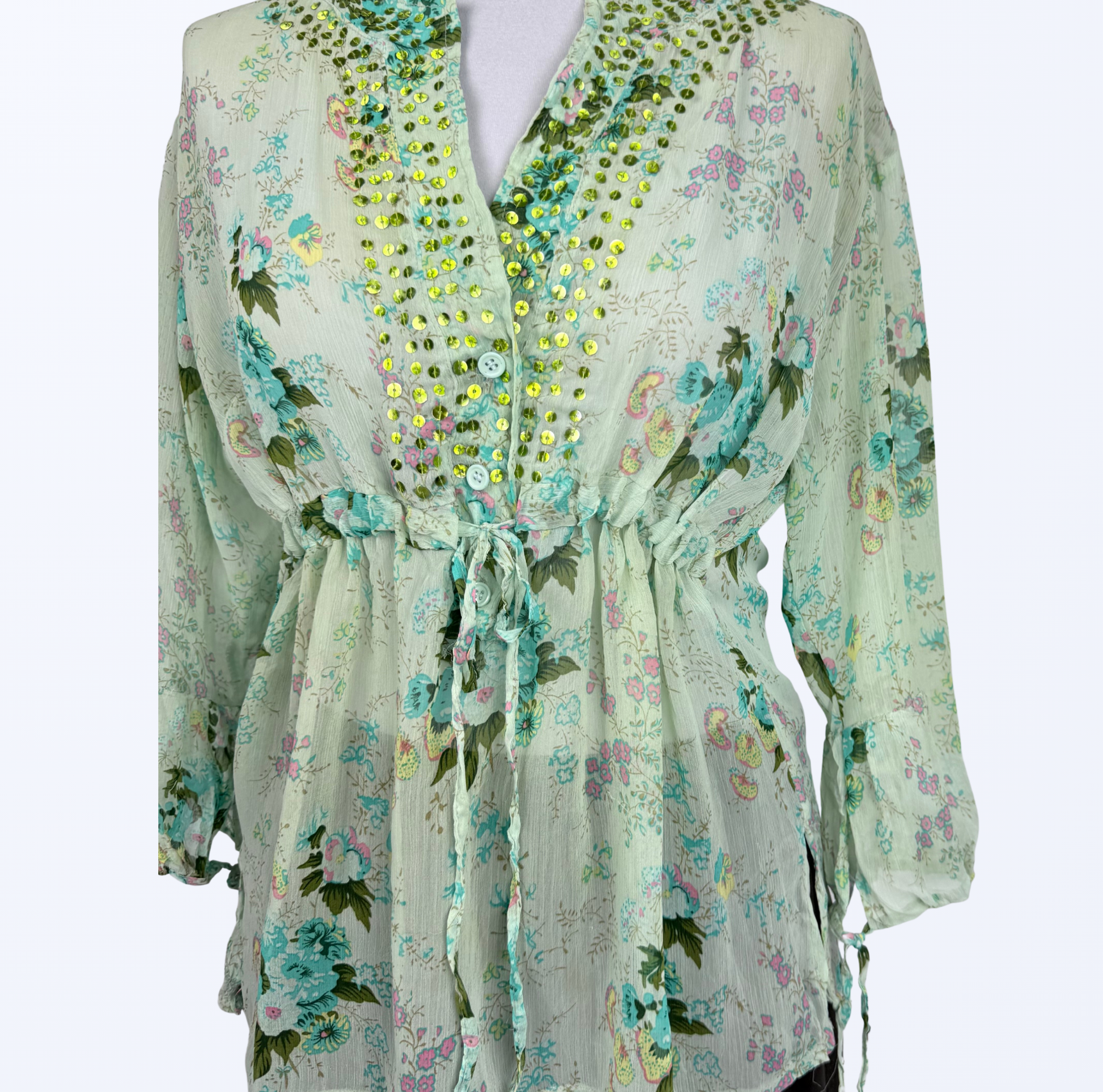 Bluoltre Seidenbluse Boho Festival Ibiza Style Teos Vintage Onlineshop