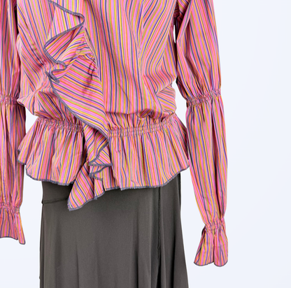 Vintage Castello Donna Langarmbluse gestreift Teos Vintage Onlineshop