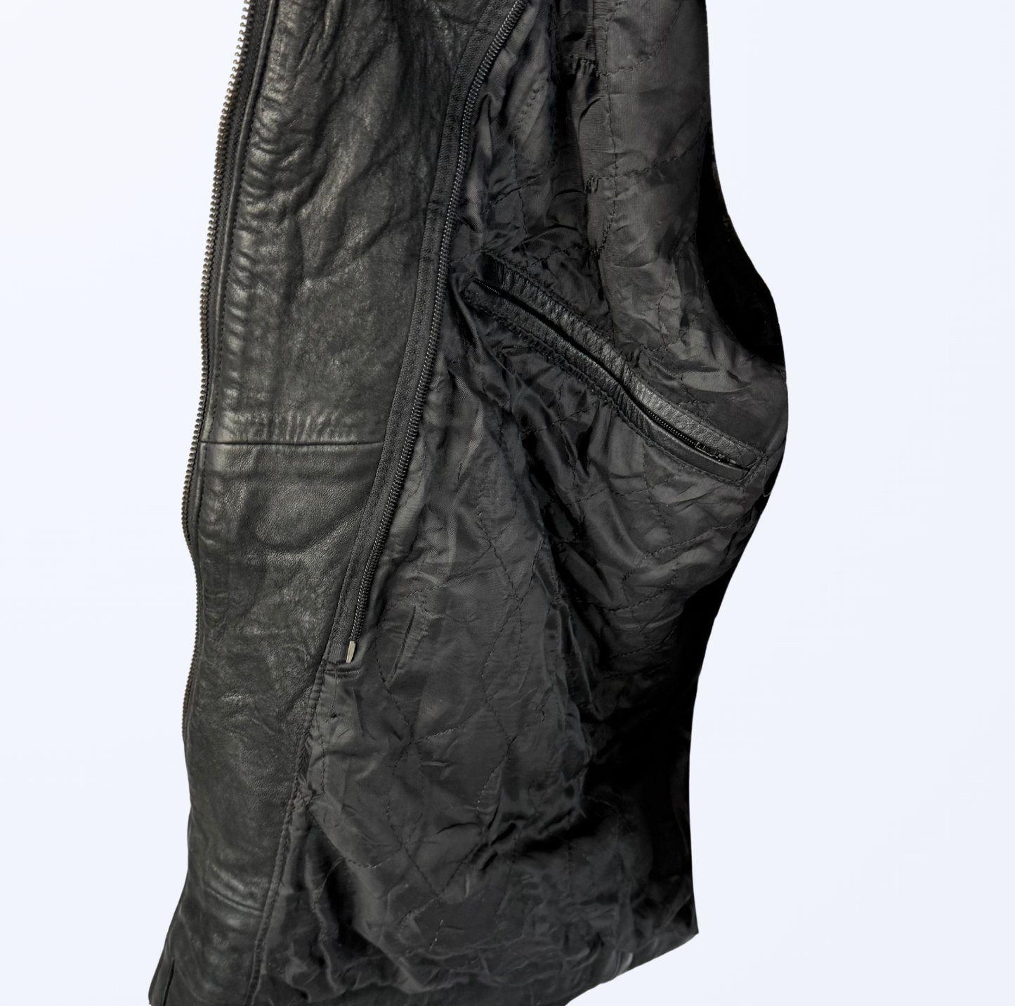 Vintage Lederjacke Dicano schwarz 90s Style Teos Vintage Onlineshop