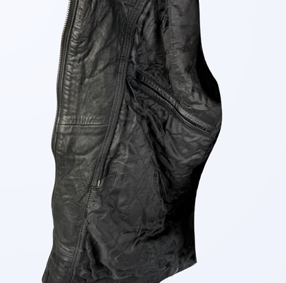 Vintage Lederjacke Dicano schwarz 90s Style Teos Vintage Onlineshop