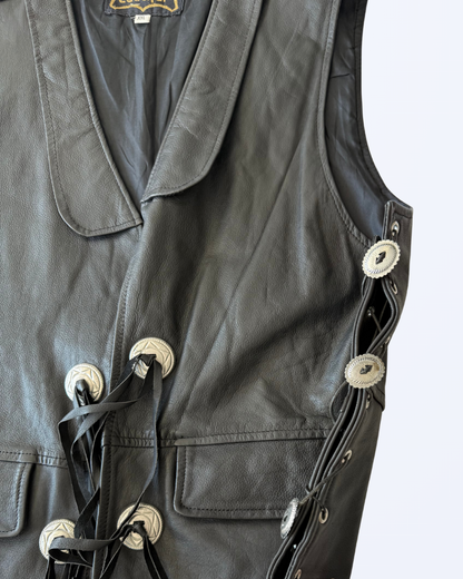 Cowboy Weste mit Fransen Boho Festival Echtleder Teos Vintage Onlineshop