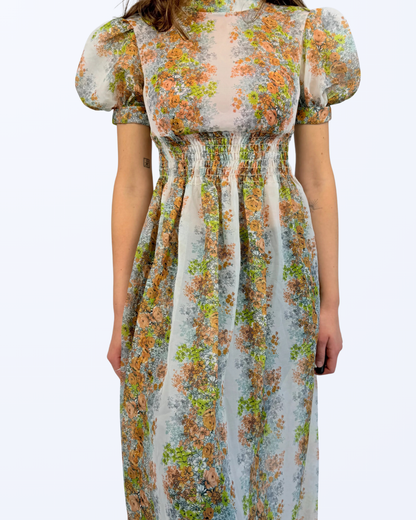 Vintage Escapade Sydney Maxikleid Semitransparent