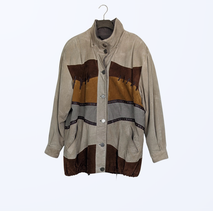 Vintage Giorgio Mobiani Patchwork Lederjacke Teos Vintage Onlineshop