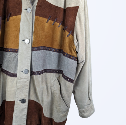 Vintage Giorgio Mobiani Patchwork Lederjacke Teos Vintage Onlineshop