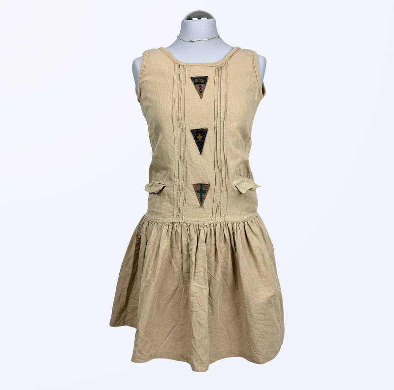 Vintage Kleid beige medieval boho fairy style Teos Vintage Onlineshop