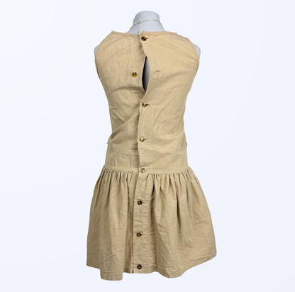 Vintage Kleid beige medieval boho fairy style Teos Vintage Onlineshop