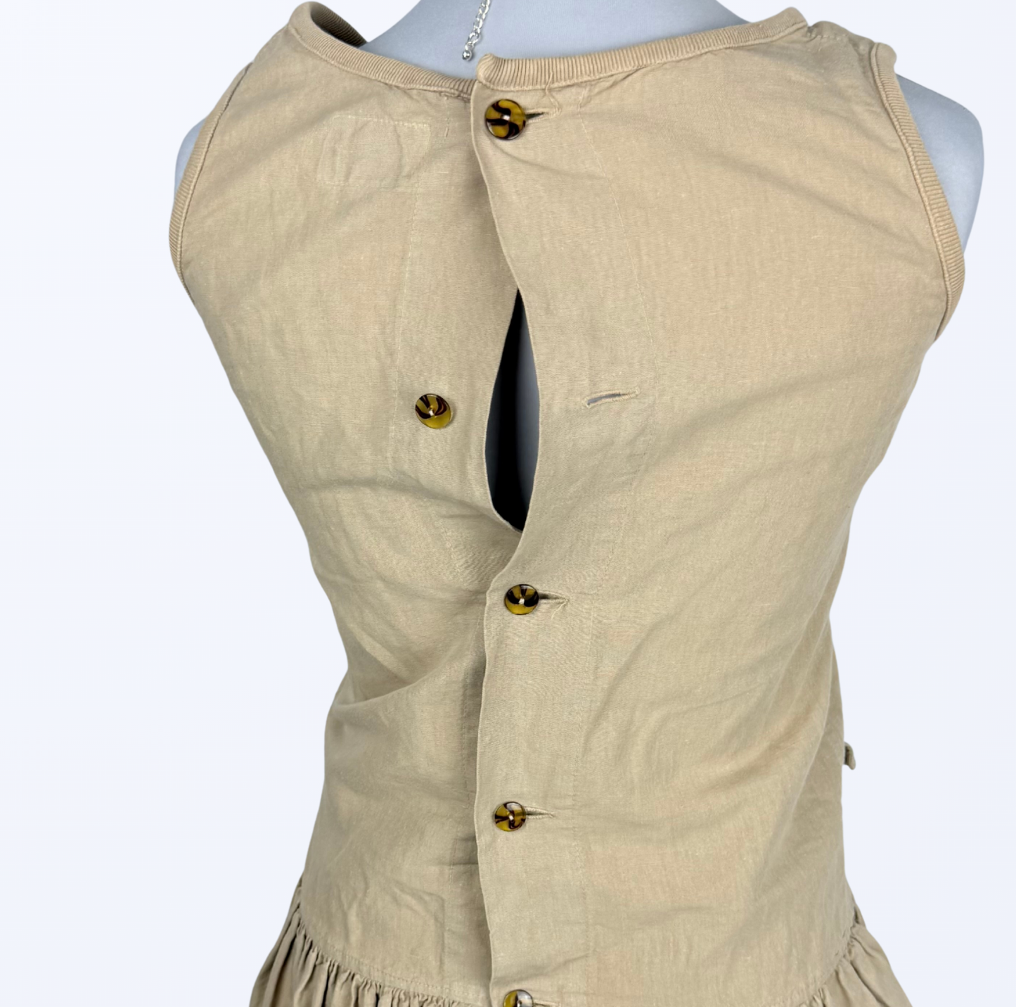 Vintage Kleid beige medieval boho fairy style Teos Vintage Onlineshop