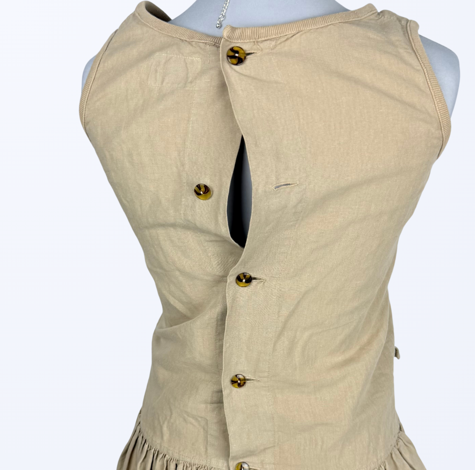 Vintage Kleid beige medieval boho fairy style Teos Vintage Onlineshop