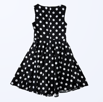 Vintage Grace Karin Polka Dots Midikleid schwarz weiß