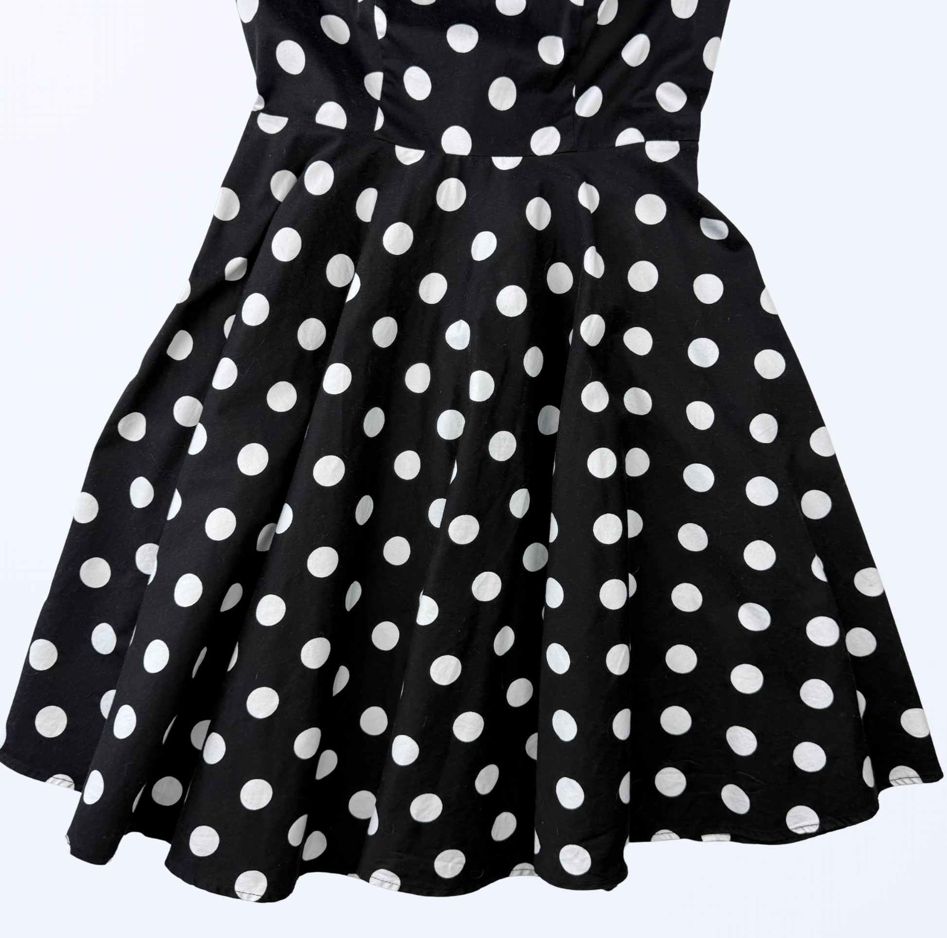 Vintage Grace Karin Polka Dots Midikleid schwarz weiß