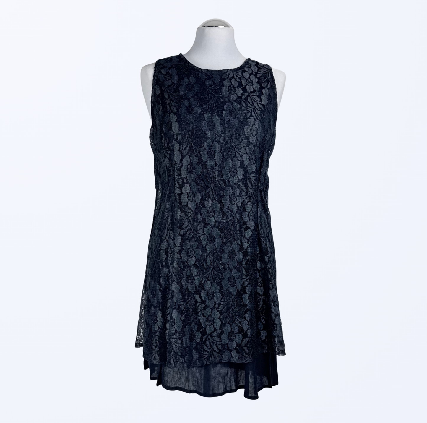 Vintage Spitzenkleid In Mouve schwarz Minikleid kleines schwarzes Teos Vintage Onlineshop
