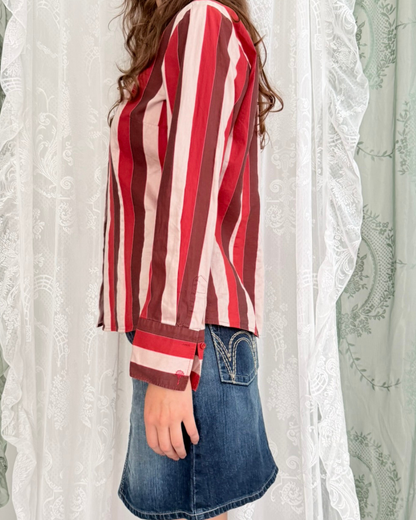 Vintage Joop Bluse gestreift 90s Style Vintage Designer Teos Online Shop