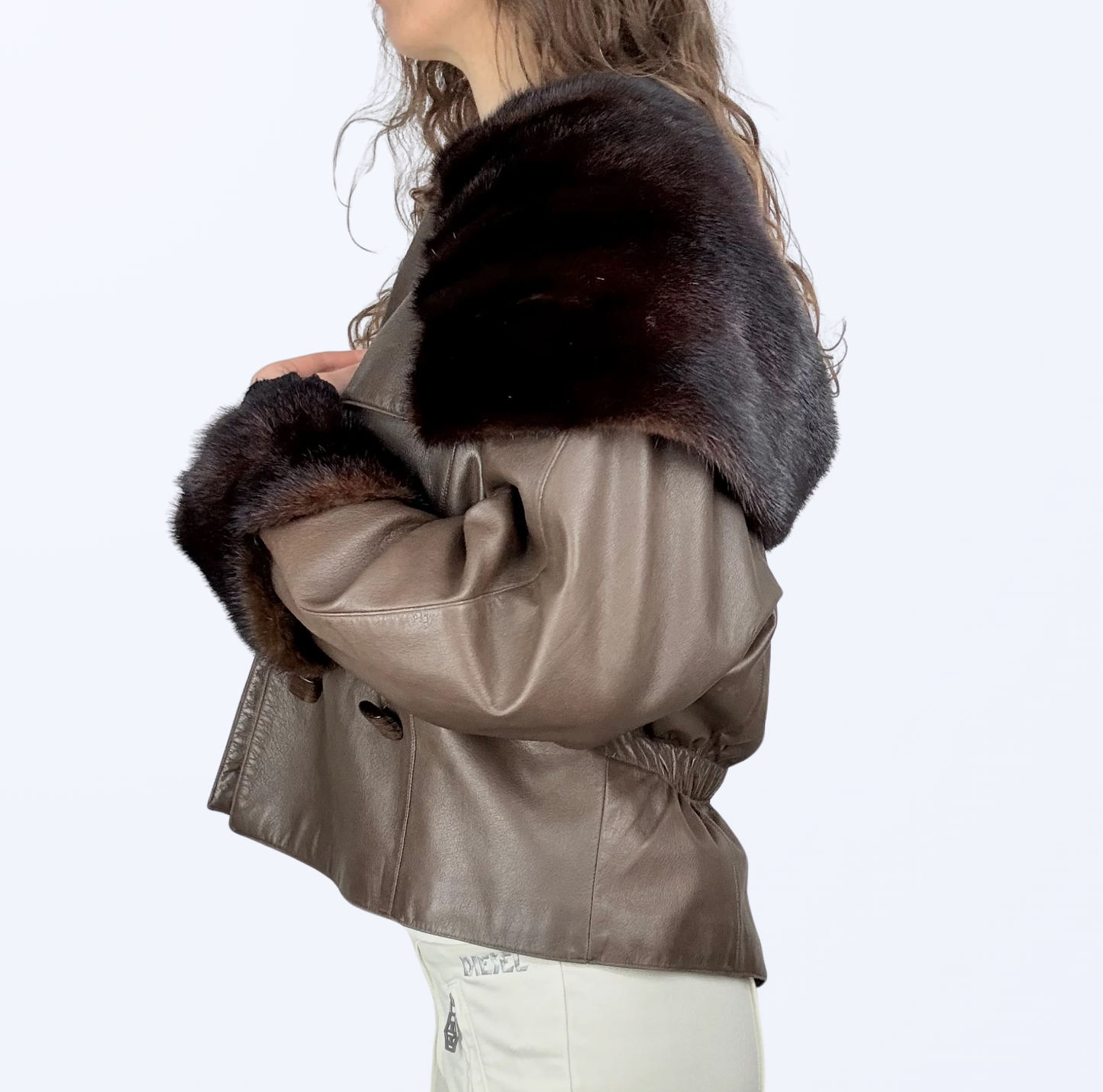 Vintage Lederjacke Y2K Retro Chic Style Teos Vintage Onlineshop