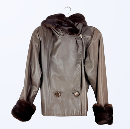 Vintage Lederjacke Y2K Retro Chic Style Teos Vintage Onlineshop