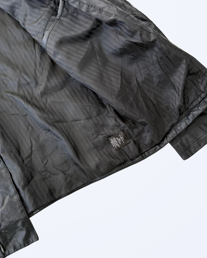 Vintage Lee Lederjacke schwarz Bikerjacke 90s Style Lederjacke Teos Vintage Onlineshop