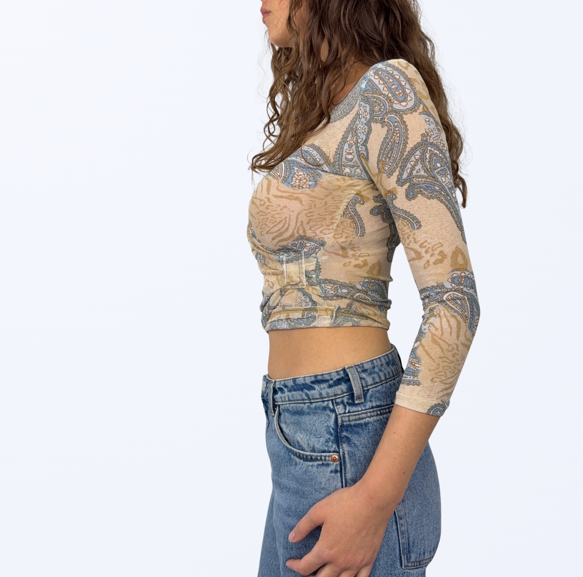 Vintage Mesh Longsleeve Retro Fairy Y2K Style Teos Vintage Onlineshop