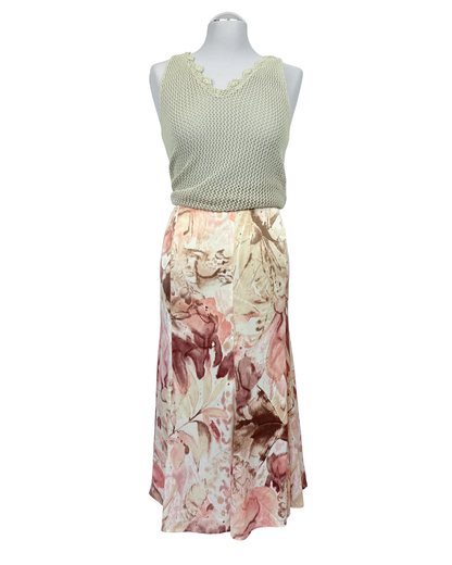 Vintage Midirock 100 % Seide Seide Maxirock Midirock romantic fairy boho Teos vintage Onlineshop