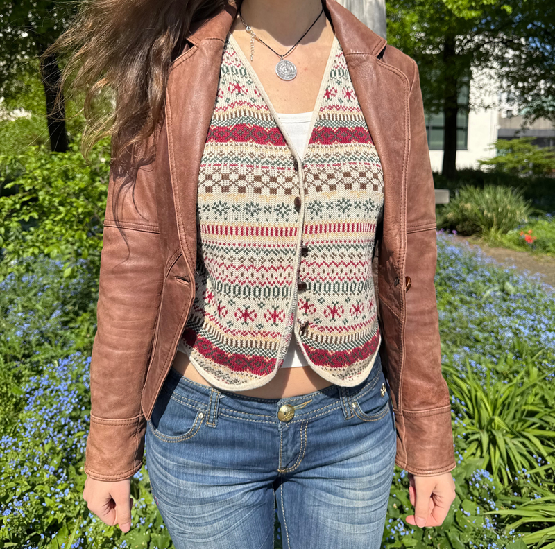 Vintage Miss Etam Weste boho Western cowgirl cottage core Teos Vintage
