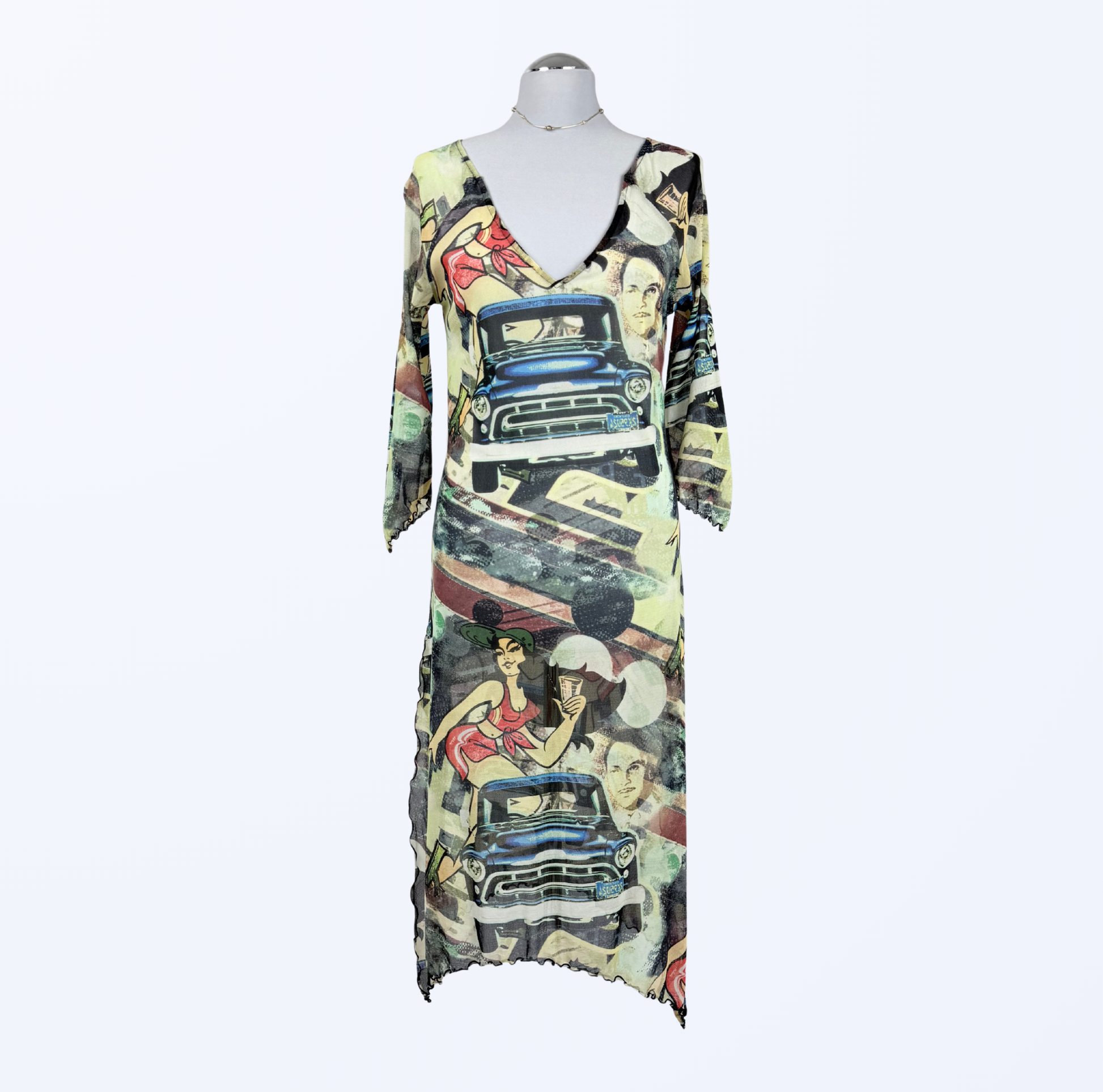 Vintage Off Limit Maxikleid Festival Transparent
