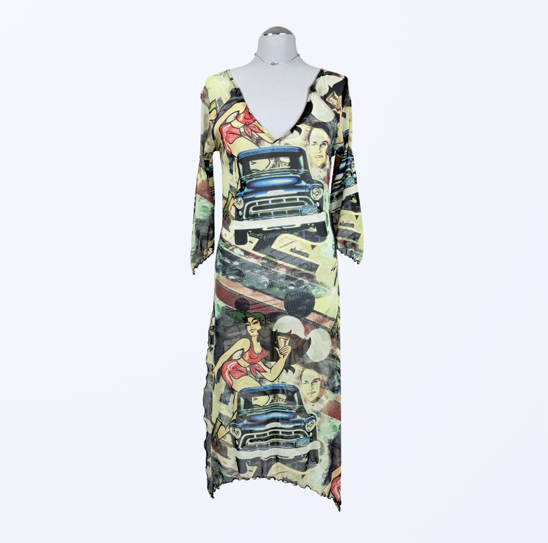 Vintage Off Limit Maxikleid Festival Transparent