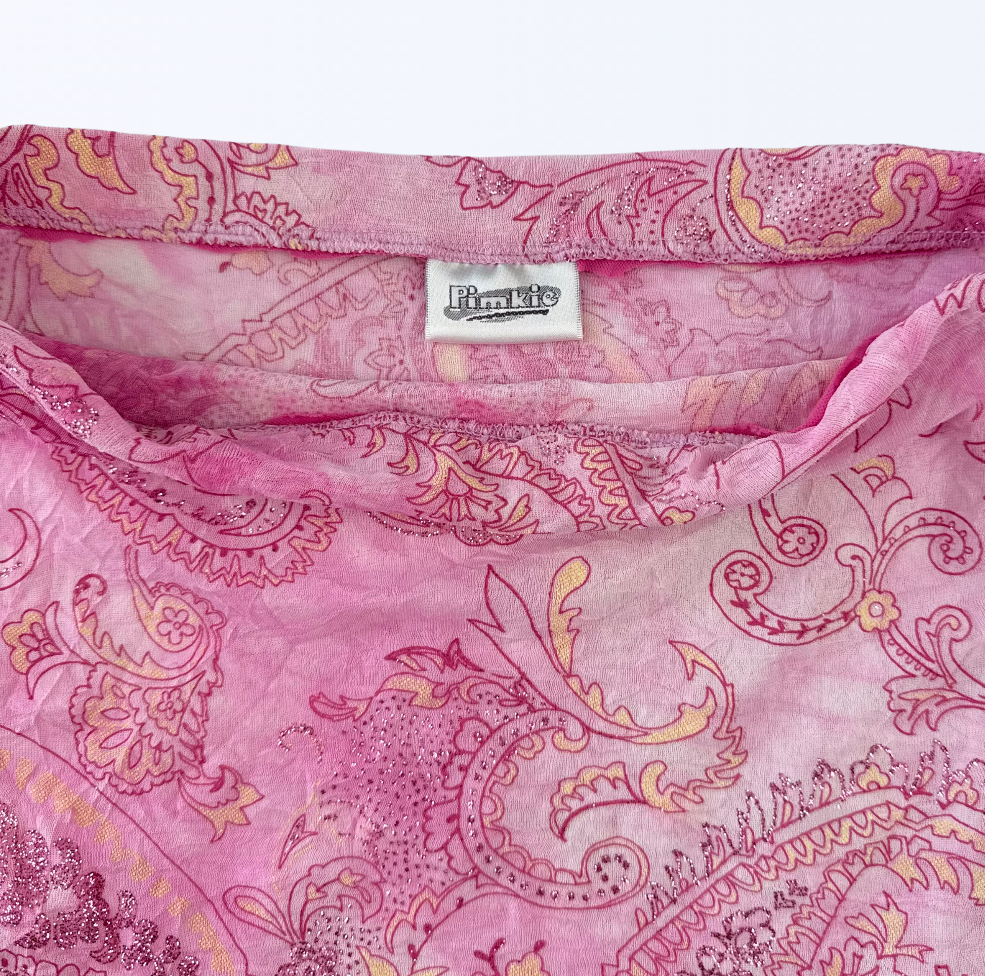 Vintage Pimkie trägerloses Top asymmetrisch