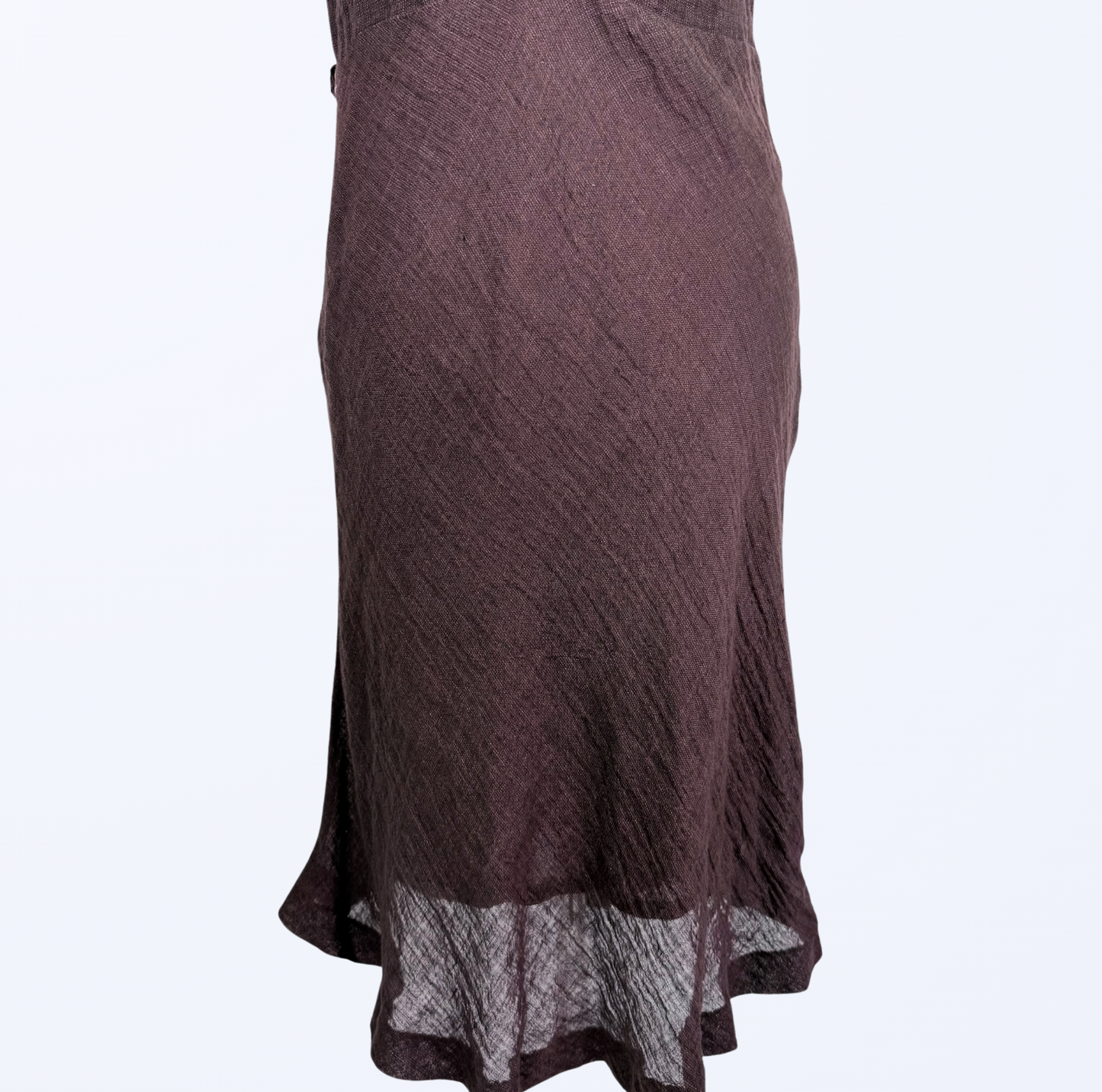 Vintage Roberta Bacarelli Leinenkleid burgunderrot Teos vintage Onlineshop