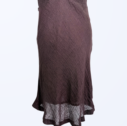 Vintage Roberta Bacarelli Leinenkleid burgunderrot Teos vintage Onlineshop