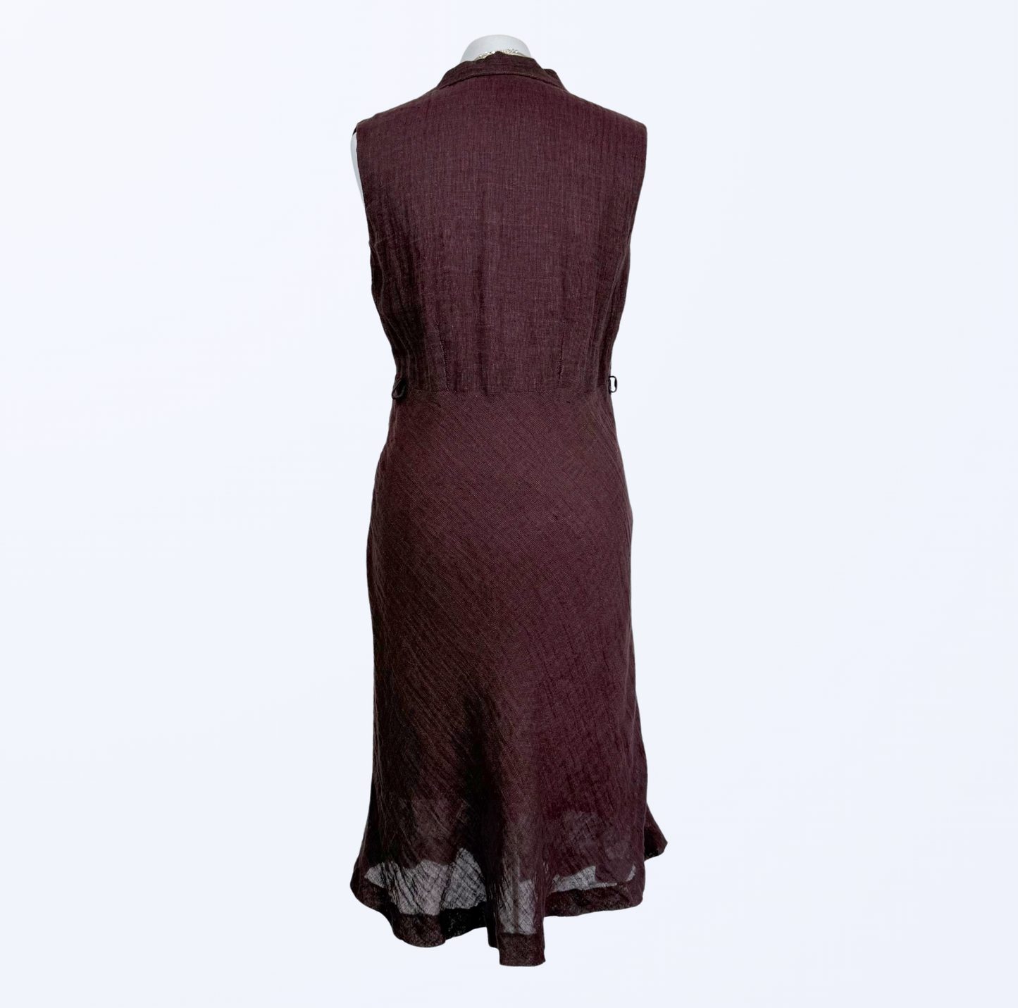 Vintage Roberta Bacarelli Leinenkleid burgunderrot Teos vintage Onlineshop