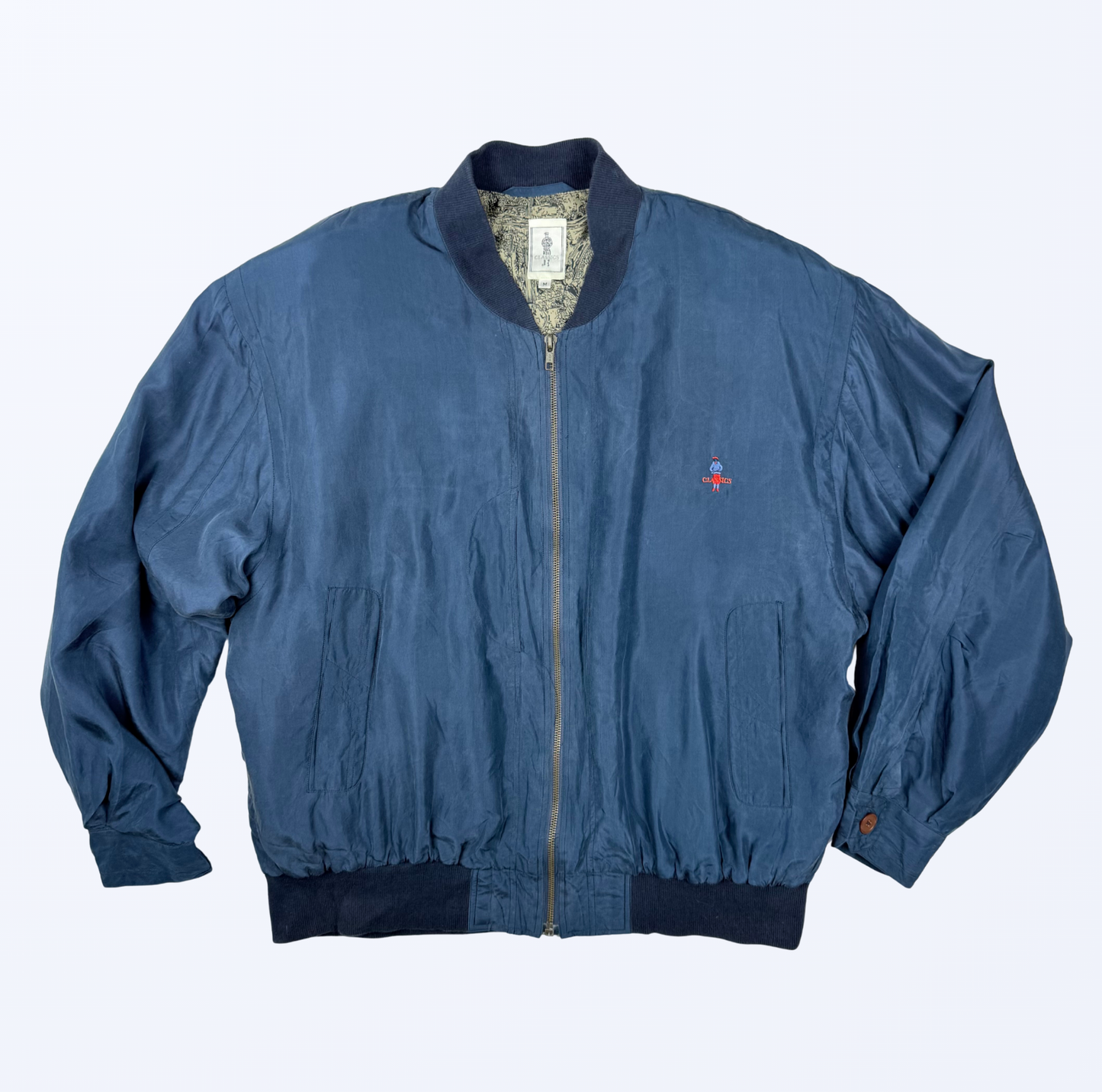 Vintage Seiden Blouson Bomberjacke 90s Style
