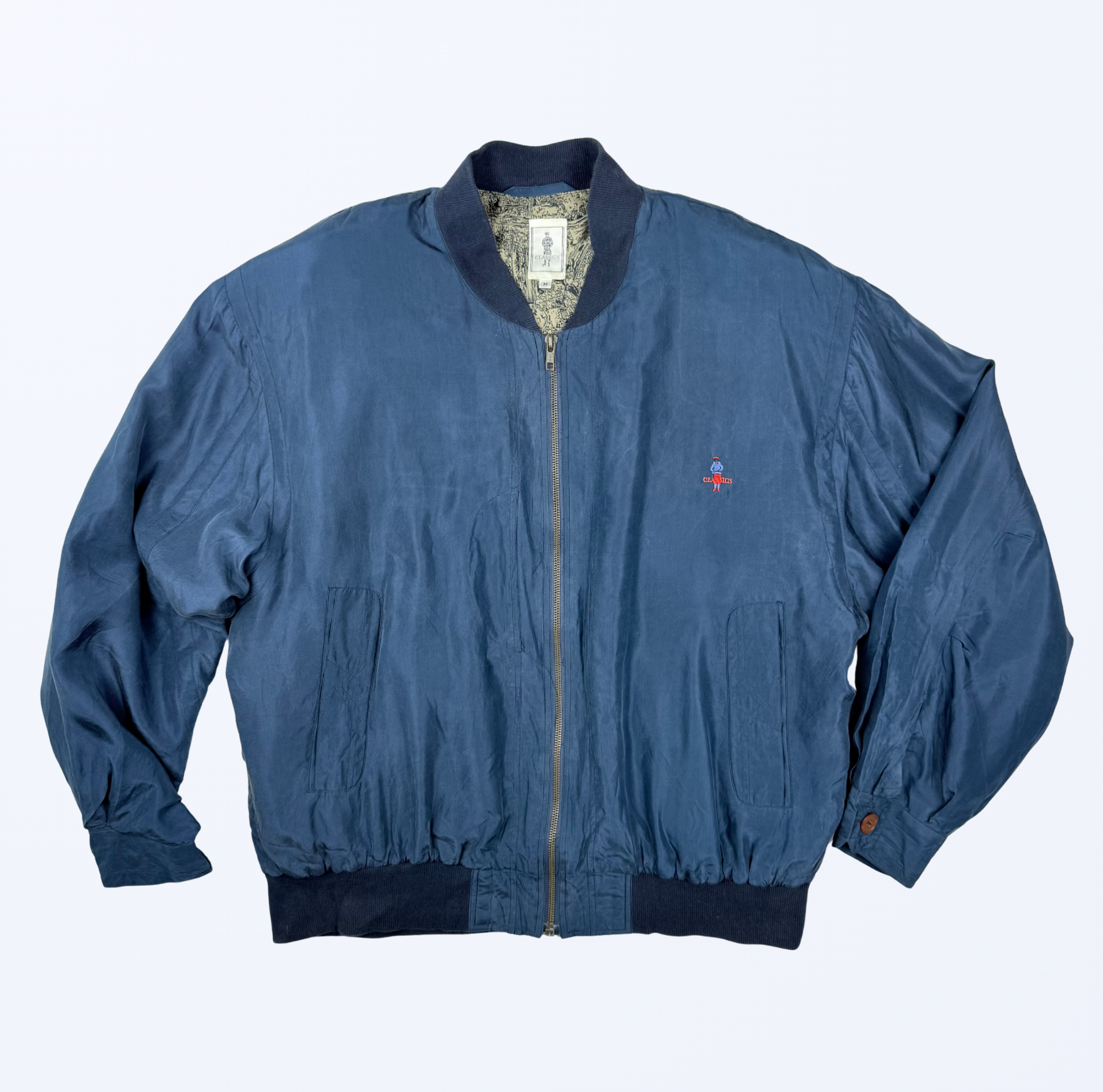 Vintage Seiden Blouson Bomberjacke 90s Style