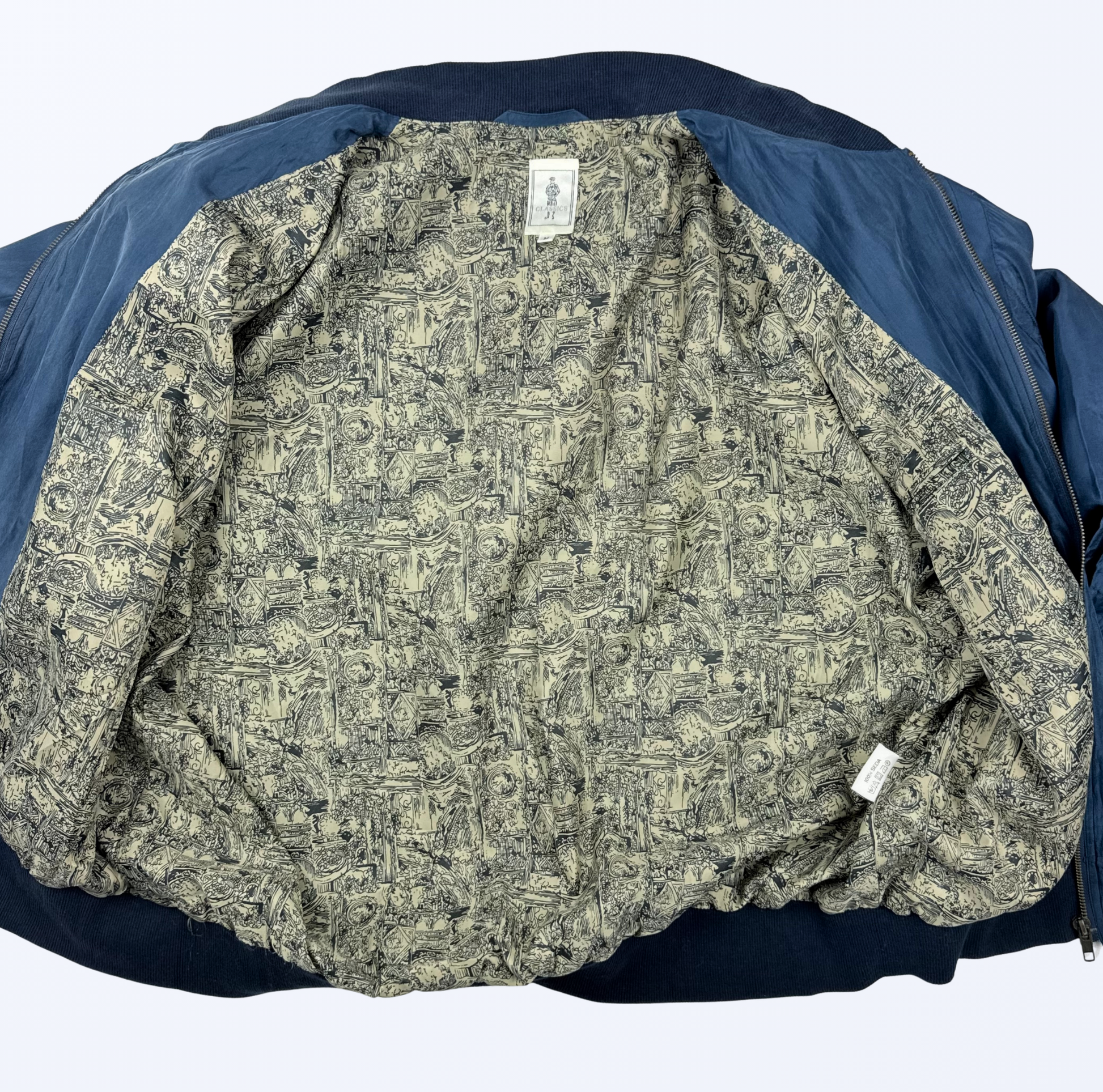 Vintage Seiden Blouson Bomberjacke 90s Style