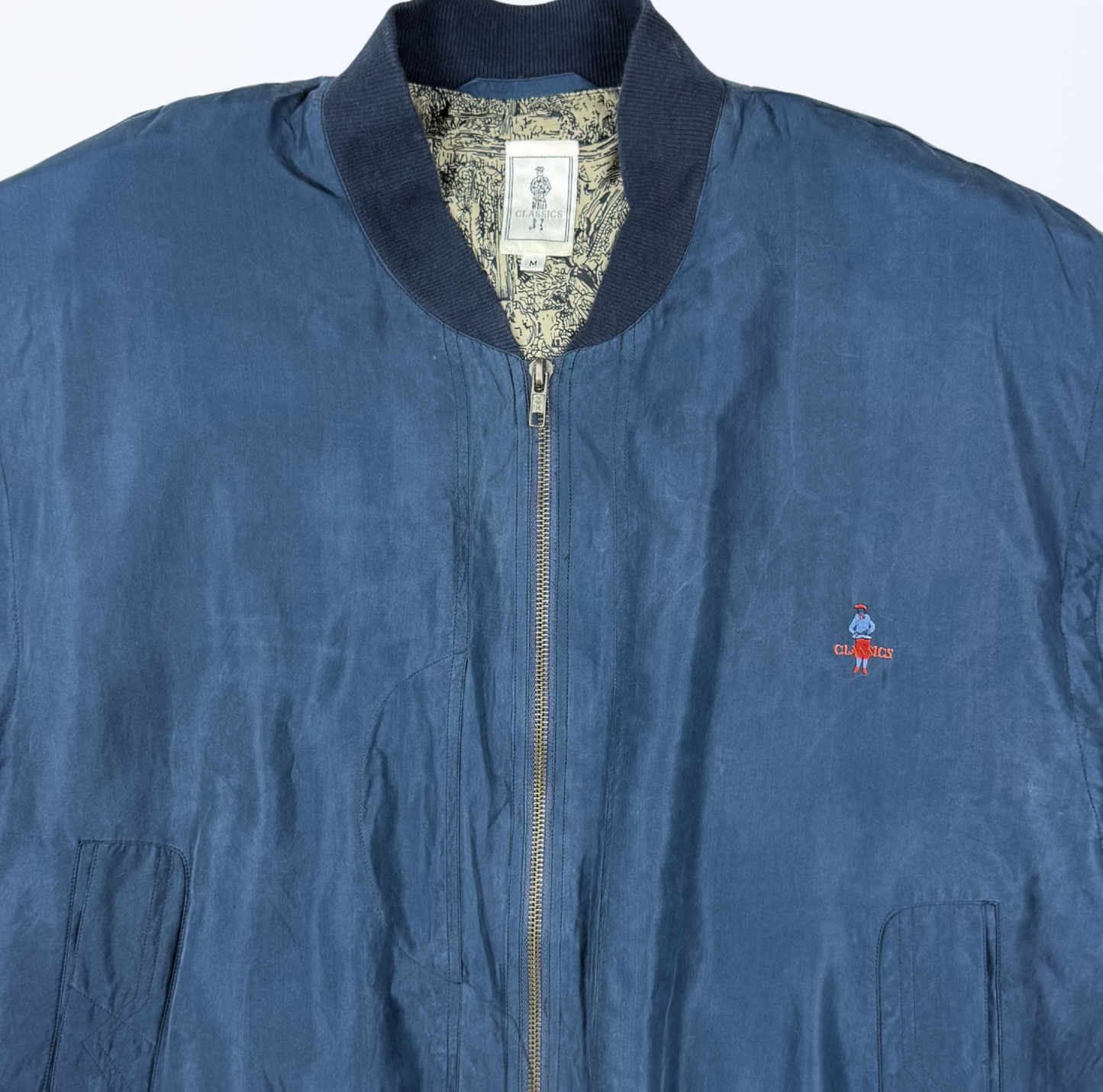 Vintage Seiden Blouson Bomberjacke 90s Style