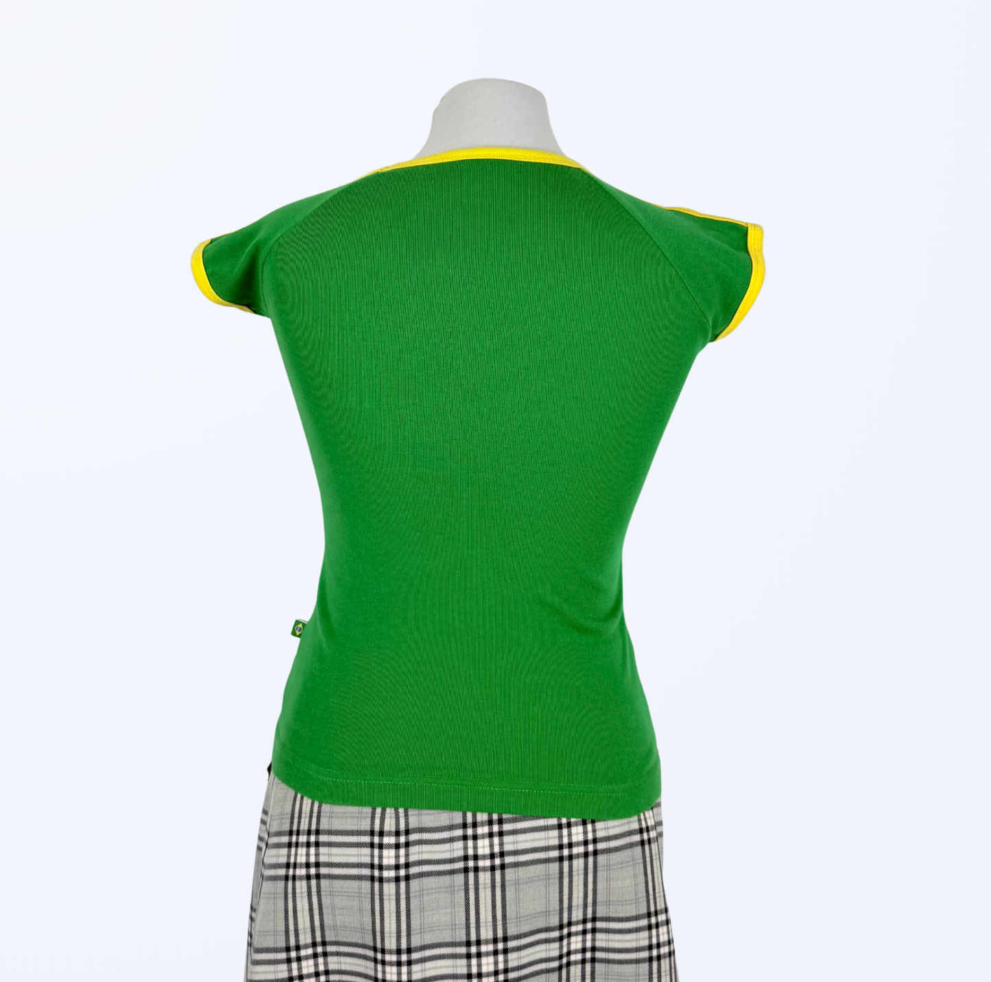 Vintage Sempre Brasil T-Shirt grün gelb Teos Vintage Onlineshop