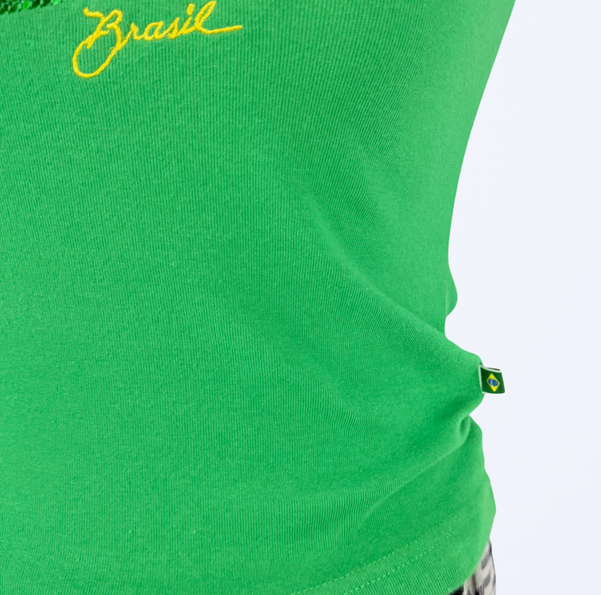 Vintage Sempre Brasil T-Shirt grün gelb Teos Vintage Onlineshop