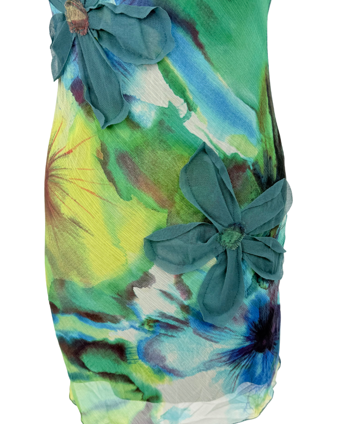 Susy Mix Kleid Blumenmuster mit 3d Blumen besonders Hochzeit