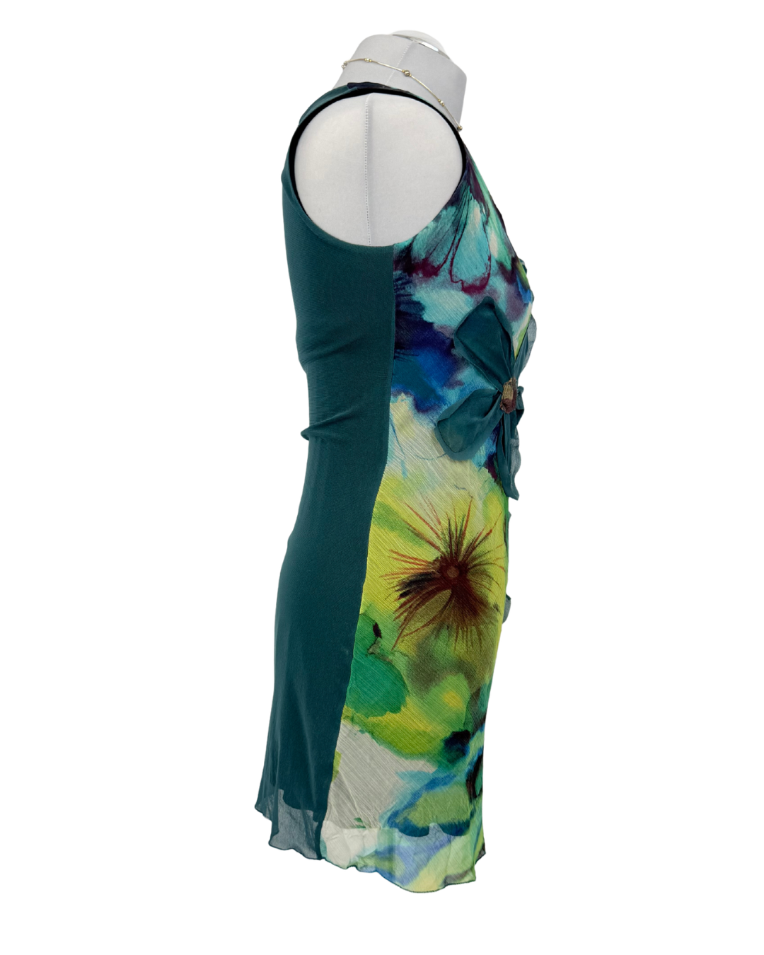 Susy Mix Kleid Blumenmuster mit 3d Blumen besonders Hochzeit