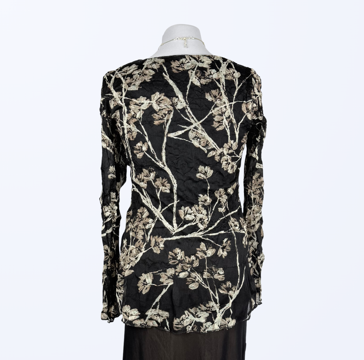 Susy Mix Longsleeve Mesh Spitze Blumenmuster Teos Vintage Onlineshop