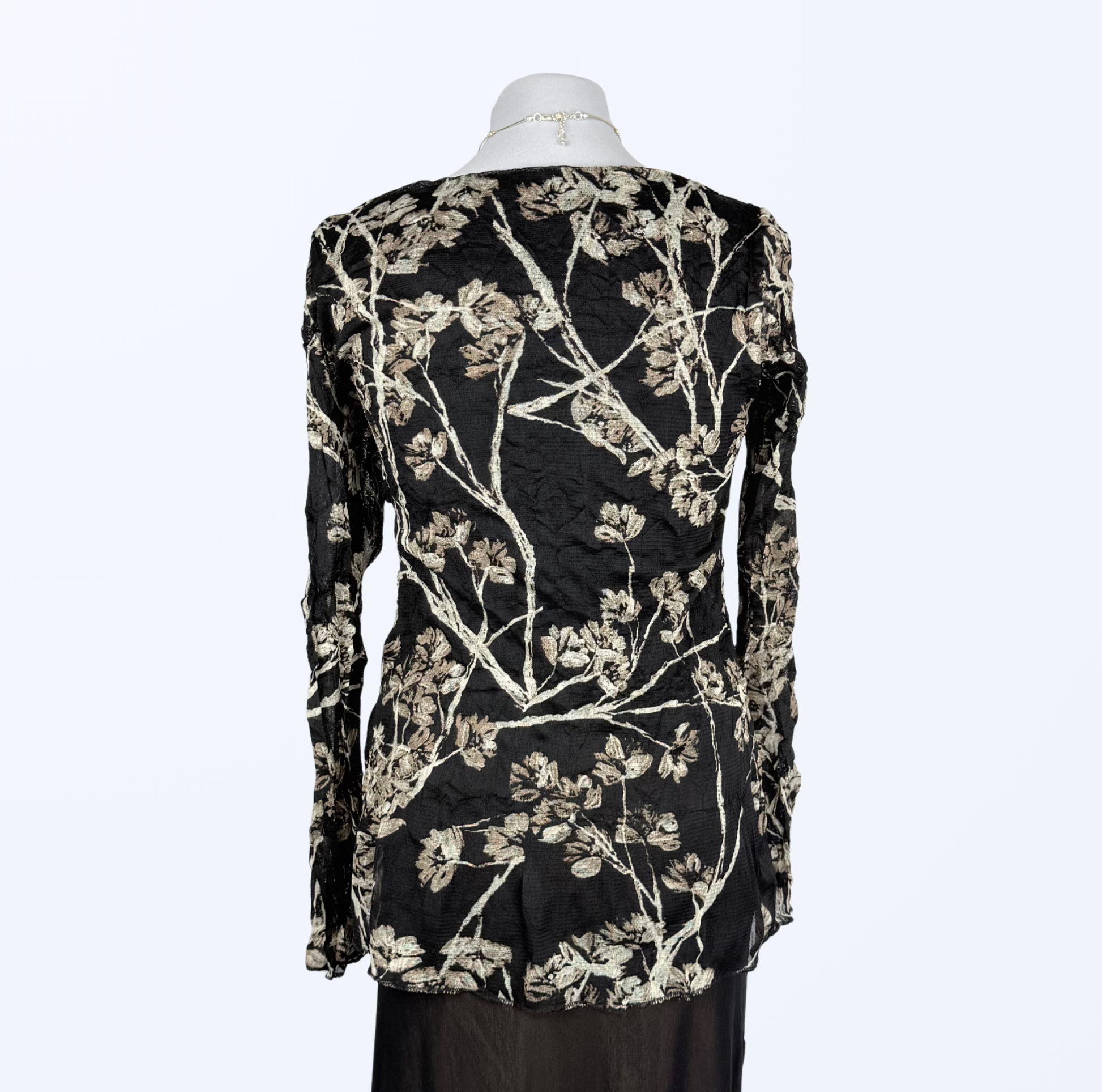 Susy Mix Longsleeve Mesh Spitze Blumenmuster Teos Vintage Onlineshop