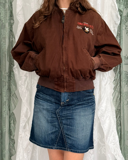 Vintage Bomberjacke braun togs umlimited Chevignon 90s Style Teos vintage