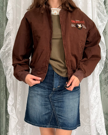 Vintage Bomberjacke braun togs umlimited Chevignon 90s Style Teos vintage