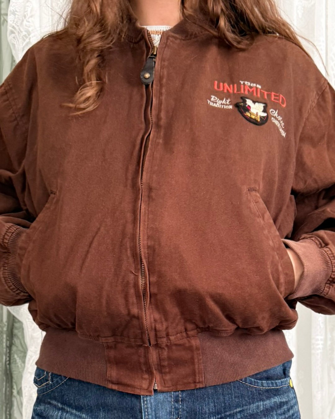 Vintage Bomberjacke braun togs umlimited Chevignon 90s Style Teos vintage