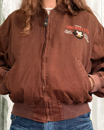 Vintage Bomberjacke braun togs umlimited Chevignon 90s Style Teos vintage